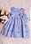 Vestido Infantil Xadrez Babadinhos Azul Claro - Imagem 1