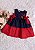 Vestido Bebê Marinho e Vermelho - Imagem 1
