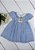 Vestido Bebê  Azul Mescla Com Detalhes Amarelos - Imagem 1