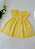 Vestido Bebê Casinha de Abelha Babados Amarelo - Imagem 1
