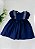 Vestido Bebê Casinha de Abelha Na Alça Babadinhos Marinho - Imagem 1