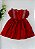 Vestido Bebê Casinha de Abelha Na Alça Babadinhos Vermelho - Imagem 1
