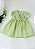 Vestido Bebê Casinha de Abelha Transpassado Verde - Imagem 1
