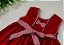 Vestido Bebê Vermelho Com Detalhe Xadrez - Imagem 3