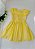 Vestido Infantil Casinha de Abelha Babados Amarelo - Imagem 1