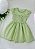 Vestido Infantil Casinha de Abelha Babados Verde - Imagem 1