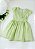 Vestido Infantil Casinha de Abelha Transpassado Verde - Imagem 1