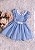 Vestido Infantil Com Gola Azul BB - Imagem 1