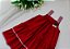 Vestido Infantil Linha A Vermelho Com Detalhe Xadrez - Imagem 2
