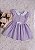 Vestido Infantil Tricoline Lavanda - Imagem 1