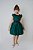 Vestido Infantil Verde com Palla e Gola Xadrez - Imagem 1