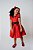 Vestido Infantil Vermelho com Palla e Gola Xadrez - Imagem 1