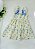 Vestido Linha A Bolas Amarelo e Azul - Imagem 1
