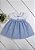 Vestido Bebê  Alinhavo na Gola Azul Mescla - Imagem 1