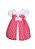 Vestido Bebê Botões Xadrez Vermelho e Branco - Imagem 1