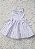 Vestido Infantil Listras Lilás e Branco - Imagem 1