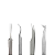 Kit 4 Pinças Essenciais Extensão Cílios Helen Color - Imagem 2