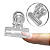 Prendedor de Unhas Transparente 12 Unidades - Imagem 1