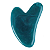 Guasha Massagem Facial Resina Azul - Imagem 1