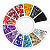 Strass Pedrarias Meia Lua Disco Colorido Nail Designer - Imagem 1