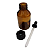 Frasco De Vidro Âmbar 60ml Conta-Gotas - Imagem 1