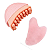 Kit Massagem Facial Guasha e Escova Lifting Rosa - Imagem 1
