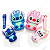 Kit Stitch Azul Rosa 2 Bolsas Mini 2 Chaveiros Porta Moedas - Imagem 1