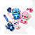 Kit Stitch Azul Rosa 2 Bolsas Mini 2 Chaveiros Porta Moedas - Imagem 2