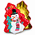 Lata Decorativa Árvore de Natal Boneco de Neve 15x18cm - Imagem 2