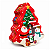 Lata Decorativa Árvore de Natal Papai Noel 15x18cm - Imagem 1