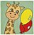 Tela Riscada Girafa na Festa 17x17 cm - Imagem 2