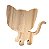 Aplique Gato 10cm Pinus - Imagem 1