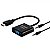 Cabo Conversor Adaptador Hdmi Para Vga Com Saída P2 Áudio - Imagem 1