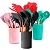 Kit Utensílios Cozinha em Silicone e Cabo de Madeira Cores 10pcs  - W1-47-4 - Imagem 1
