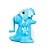 Apontador Manivela Dinossauro Azul - Imagem 2