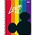 Caderno Universitário Michey Mouse Rainbow 80 Folhas - Imagem 4