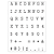 Cartela de Carimbo de Alfabeto, Numeração e Pontuação - Imagem 1