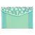 Pasta com Botão Flores Verde com Glitter - Imagem 1