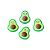 Borrachas de Abacate - 4 Unidades - Imagem 1