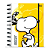 Caderno de Discos Universitário Snoopy - 160 Folhas Connect - Imagem 1