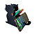 Porta Lápis com Suporte para Celular - Gato - Imagem 3