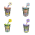 Copo de Vidro Flor 500ml - Imagem 1