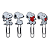 Clips Decorado Snoopy 50mm 4 Unidades - Imagem 1