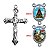 Conjunto Entremeio de Nossa Senhora Aparecida e São Jorge + Crucifixo da Santíssima Trindade - O Pacote com 12 Conjuntos - Cód.: 8775 + 7887 - Imagem 1