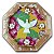 Quadro Mandala Divino Espírito Santo com Tecido Chita Florido - A Peça - Cód.: 378 - Imagem 1