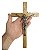 Crucifixo em Metal - Cor Dourado - 24 cm - A Peça - Cód.:  8726 - Imagem 6