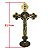 Cruz de Mesa em Metal com Medalha de São Bento - Cor Ouro Velho - 22,5 cm - A Peça - Cód.: 4275 - Imagem 2