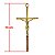 Cruz de Parede em Metal - Cor Dourada - 14 cm - A Peça - Cód.: 8191 - Imagem 2