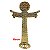 Cruz de Mesa em Metal da Santíssima Trindade - Cor Dourada - 11 cm - A Peça - Cód.: 7988 - Imagem 4