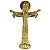 Cruz de Mesa em Metal da Santíssima Trindade - Cor Dourada - 11 cm - A Peça - Cód.: 7988 - Imagem 1